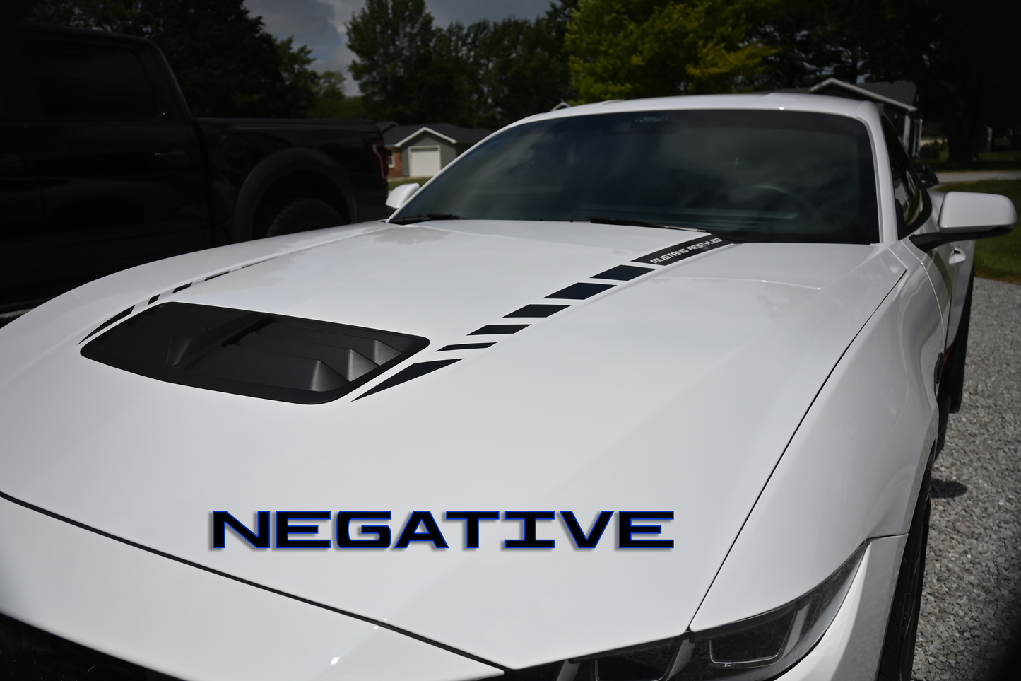 Hood Accent Stripes - Hash Style Negative Direction - 2024+ Mustang GT / Dark Horse / Ecoboost S650
