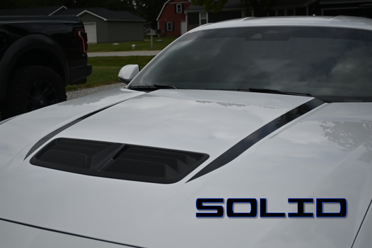 Hood Accent Stripes - Solid Style - 2024+ Mustang GT / Dark Horse / Ecoboost S650