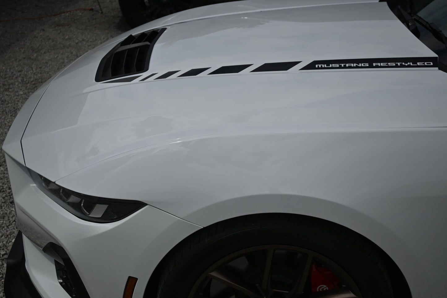 Hood Accent Stripes - Hash Style Positive Direction - 2024+ Mustang GT / Dark Horse / Ecoboost S650