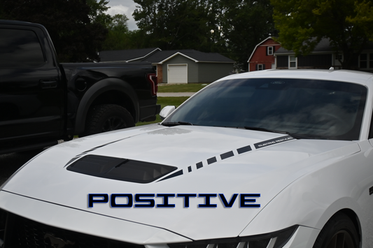 Hood Accent Stripes - Hash Style Positive Direction - 2024+ Mustang GT / Dark Horse / Ecoboost S650