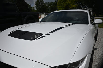 Hood Accent Stripes - Hash Style Negative Direction - 2024+ Mustang GT / Dark Horse S650