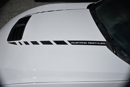 Hood Accent Stripes - Hash Style Negative Direction - 2024+ Mustang GT / Dark Horse S650